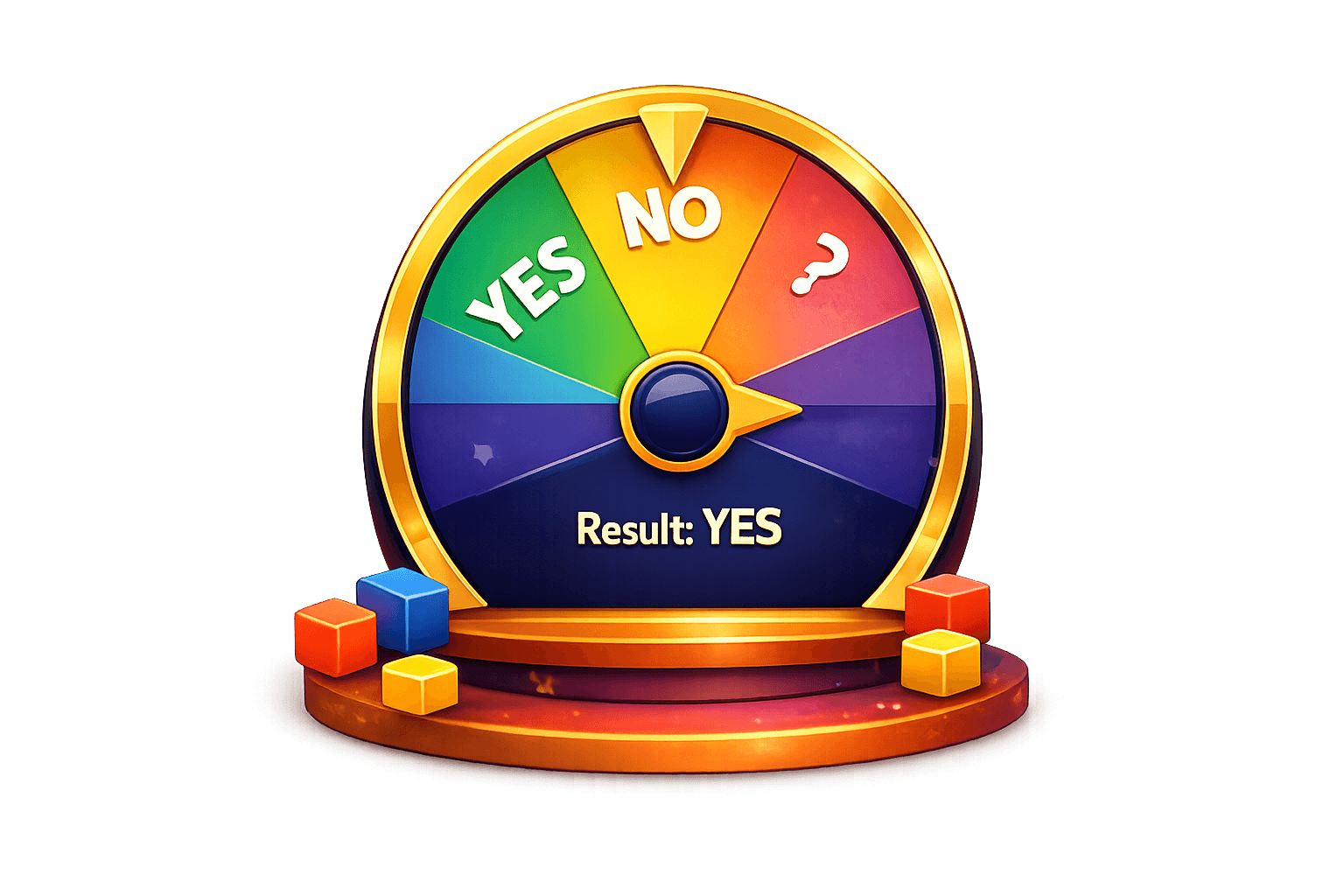 Illustration of a randomizer wheel